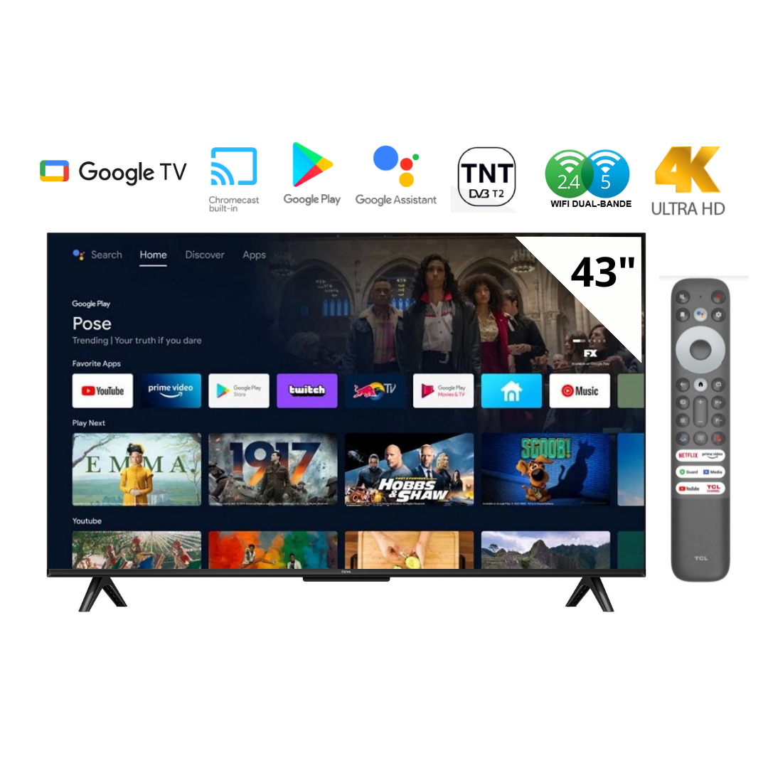 TV ROWA 43″ 4K GOOGLE TV 43U62